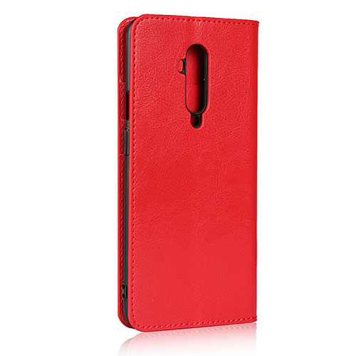 Leather Case Stands Flip Cover T03 Holder for OnePlus 7T Pro Red