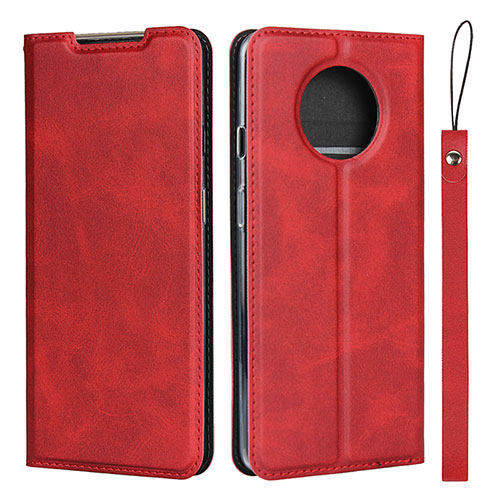 Leather Case Stands Flip Cover T03 Holder for OnePlus 7T Red