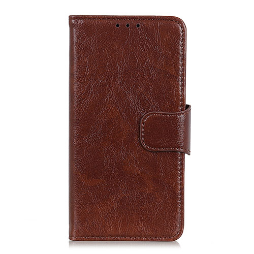 Leather Case Stands Flip Cover T03 Holder for Realme X50 Pro 5G Brown