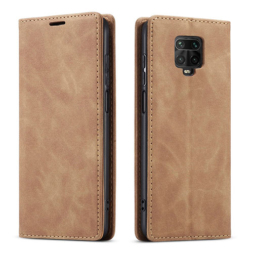 Leather Case Stands Flip Cover T03 Holder for Xiaomi Poco M2 Pro Orange
