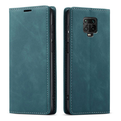Leather Case Stands Flip Cover T03 Holder for Xiaomi Redmi Note 9 Pro Max Green