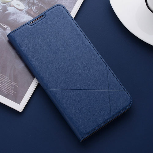 Leather Case Stands Flip Cover T04 Holder for Huawei Honor 20 Lite Blue
