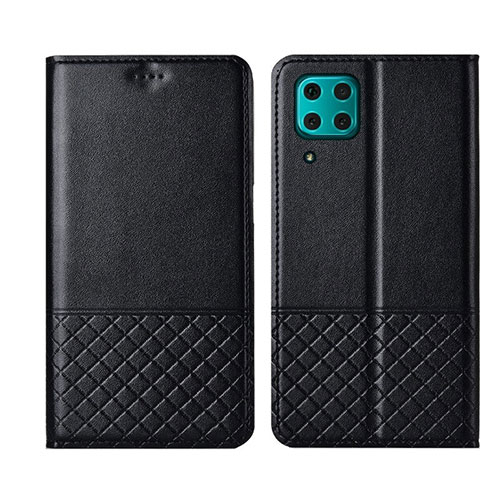 Leather Case Stands Flip Cover T04 Holder for Huawei Nova 6 SE Black