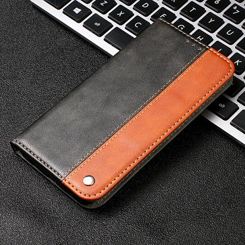 Leather Case Stands Flip Cover T04 Holder for Samsung Galaxy A70 Orange