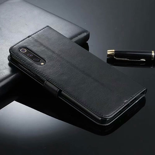 Leather Case Stands Flip Cover T04 Holder for Xiaomi Mi A3 Black