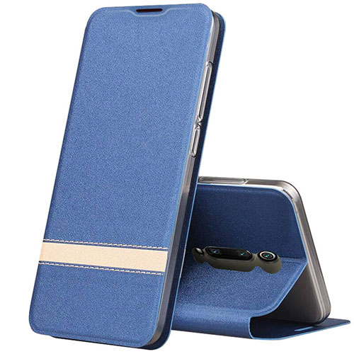 Leather Case Stands Flip Cover T04 Holder for Xiaomi Redmi K20 Pro Blue