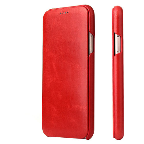 Leather Case Stands Flip Cover T05 Holder for Apple iPhone 11 Pro Red