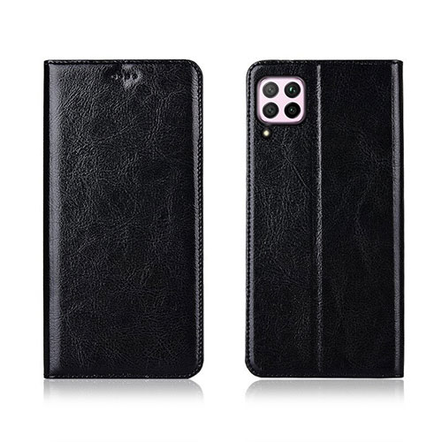 Leather Case Stands Flip Cover T05 Holder for Huawei P40 Lite Black