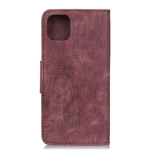 Leather Case Stands Flip Cover T05 Holder for Xiaomi Mi 11 5G Purple