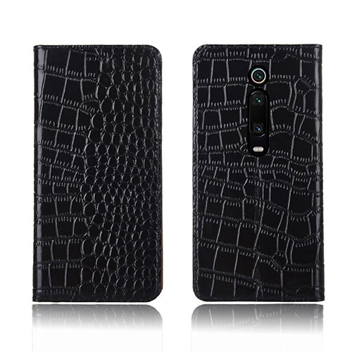 Leather Case Stands Flip Cover T05 Holder for Xiaomi Mi 9T Black
