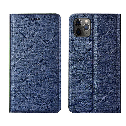 Leather Case Stands Flip Cover T06 Holder for Apple iPhone 11 Pro Blue