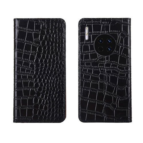 Leather Case Stands Flip Cover T06 Holder for Huawei Mate 30 Pro 5G Black