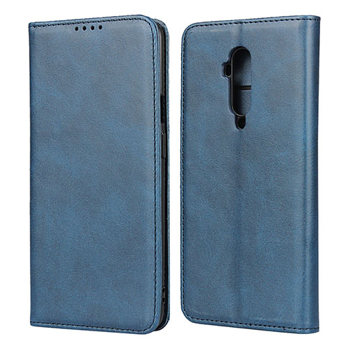 Leather Case Stands Flip Cover T06 Holder for OnePlus 7T Pro Blue