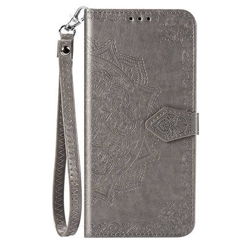 Leather Case Stands Flip Cover T06 Holder for Xiaomi Mi 10 Gray
