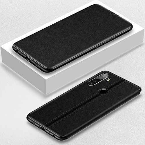Leather Case Stands Flip Cover T06 Holder for Xiaomi Redmi Note 8 Black