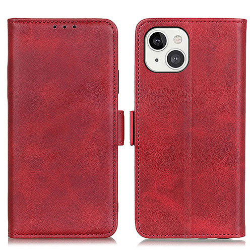 Leather Case Stands Flip Cover T07 Holder for Apple iPhone 13 Red