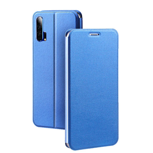 Leather Case Stands Flip Cover T07 Holder for Huawei Honor 20 Pro Blue