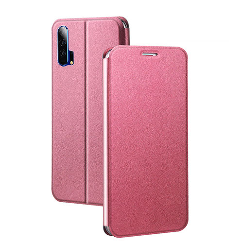 Leather Case Stands Flip Cover T07 Holder for Huawei Honor 20 Pro Pink