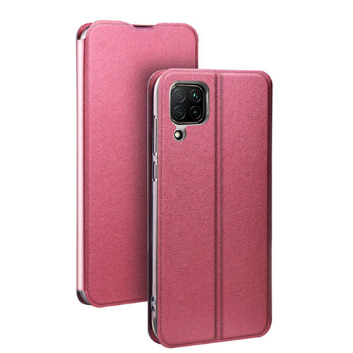 Leather Case Stands Flip Cover T07 Holder for Huawei Nova 7i Pink