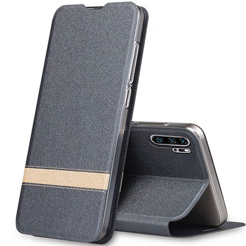 Leather Case Stands Flip Cover T07 Holder for Huawei P30 Pro New Edition Gray