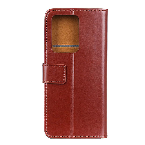 Leather Case Stands Flip Cover T07 Holder for Huawei P40 Pro+ Plus Brown