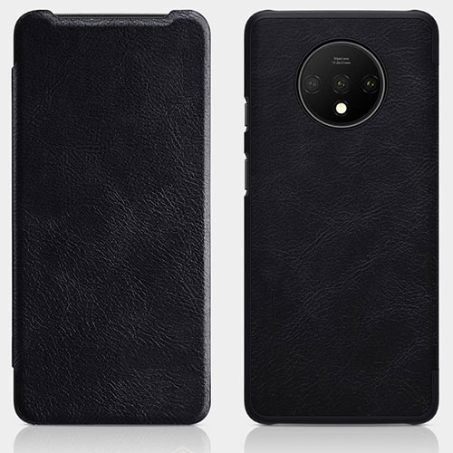 Leather Case Stands Flip Cover T07 Holder for OnePlus 7T Black