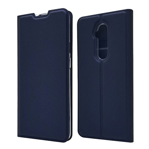 Leather Case Stands Flip Cover T07 Holder for OnePlus 7T Pro Blue