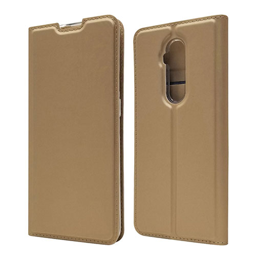 Leather Case Stands Flip Cover T07 Holder for OnePlus 7T Pro Gold