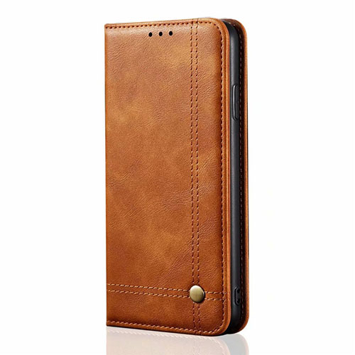 Leather Case Stands Flip Cover T07 Holder for Oppo Find X2 Pro Orange