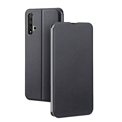 Leather Case Stands Flip Cover T08 Holder for Huawei Honor 20 Black