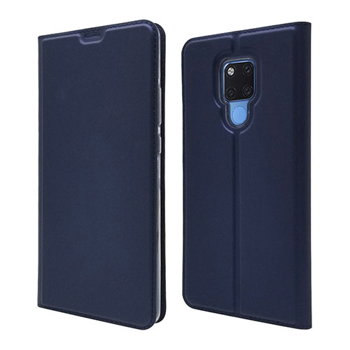 Leather Case Stands Flip Cover T08 Holder for Huawei Mate 20 X 5G Blue