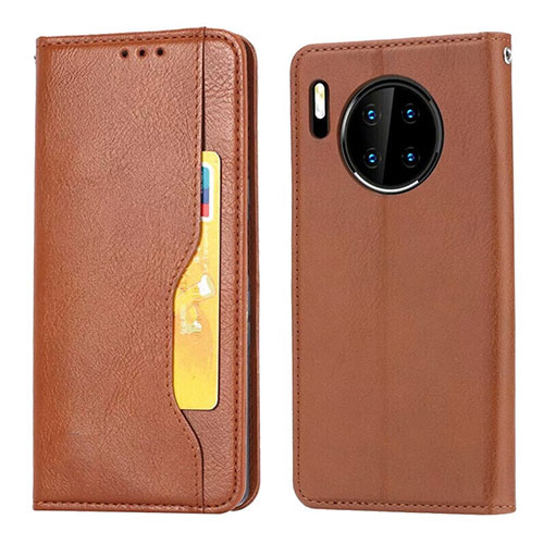 Leather Case Stands Flip Cover T08 Holder for Huawei Mate 30 Orange