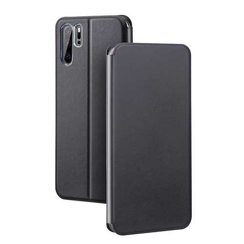 Leather Case Stands Flip Cover T08 Holder for Huawei P30 Pro Black