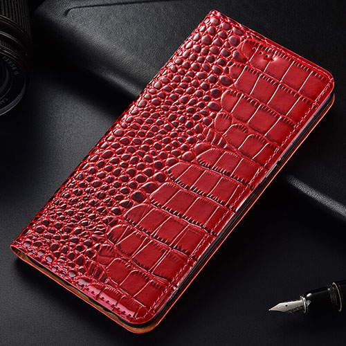 Leather Case Stands Flip Cover T08 Holder for OnePlus 7T Pro Red