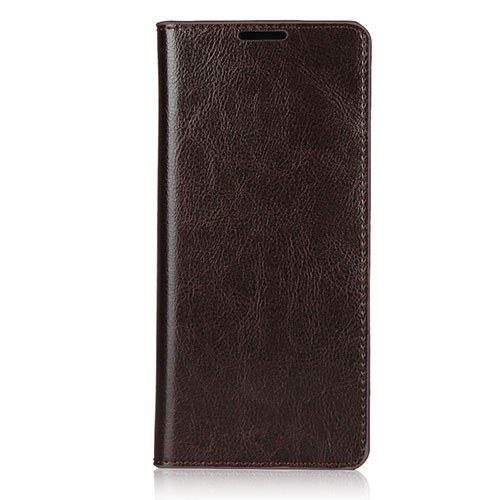 Leather Case Stands Flip Cover T08 Holder for OnePlus 8 Pro Brown