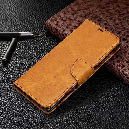 Leather Case Stands Flip Cover T08 Holder for Samsung Galaxy Note 20 Ultra 5G Yellow