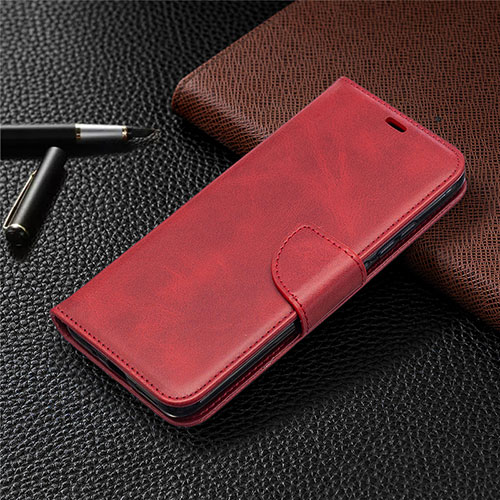 Leather Case Stands Flip Cover T08 Holder for Xiaomi Redmi 9AT Red