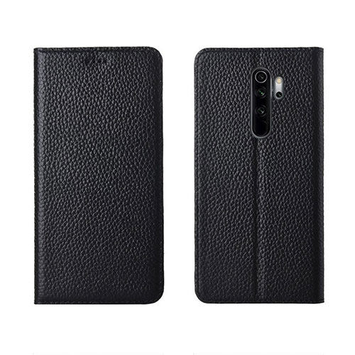 Leather Case Stands Flip Cover T08 Holder for Xiaomi Redmi Note 8 Pro Black