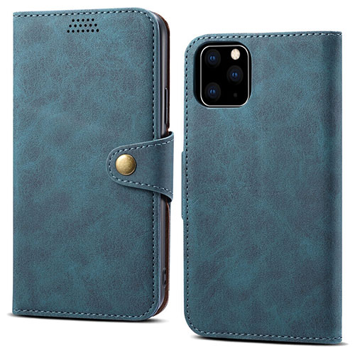 Leather Case Stands Flip Cover T09 Holder for Apple iPhone 11 Pro Blue