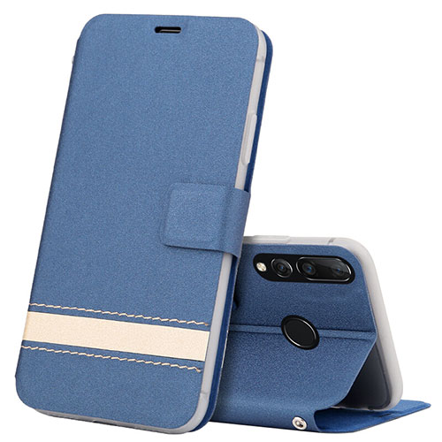 Leather Case Stands Flip Cover T09 Holder for Huawei Honor 20 Lite Blue