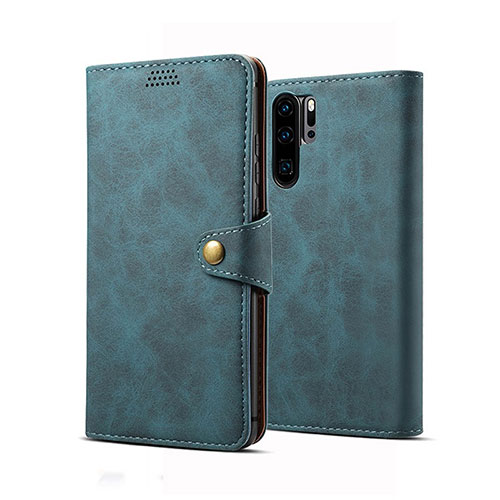 Leather Case Stands Flip Cover T09 Holder for Huawei P30 Pro New Edition Blue
