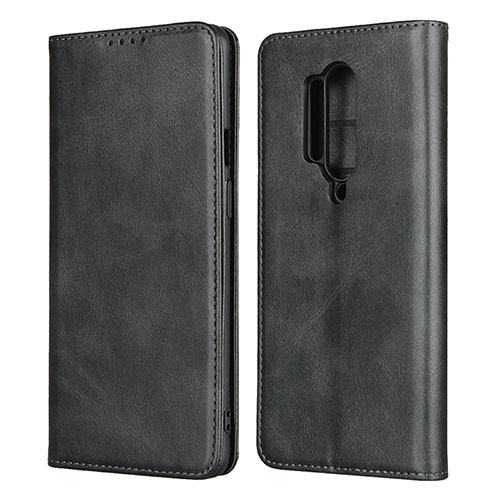 Leather Case Stands Flip Cover T09 Holder for OnePlus 8 Pro Black