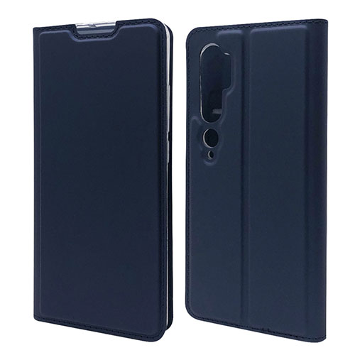Leather Case Stands Flip Cover T09 Holder for Xiaomi Mi Note 10 Pro Blue
