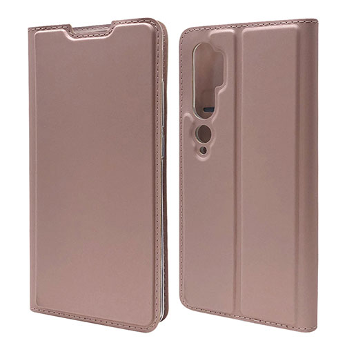 Leather Case Stands Flip Cover T09 Holder for Xiaomi Mi Note 10 Rose Gold