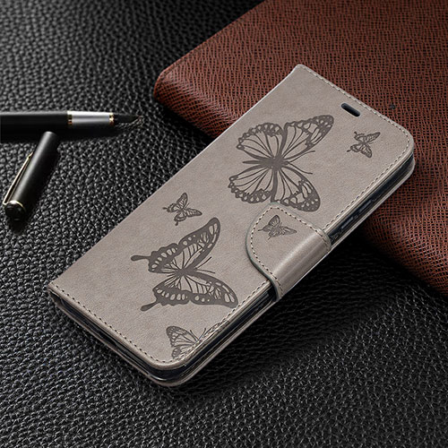 Leather Case Stands Flip Cover T09 Holder for Xiaomi Redmi 9AT Gray