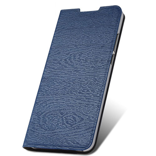 Leather Case Stands Flip Cover T09 Holder for Xiaomi Redmi Note 8 Pro Blue