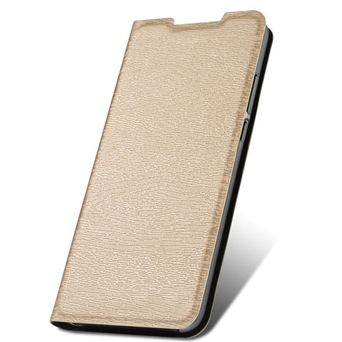 Leather Case Stands Flip Cover T09 Holder for Xiaomi Redmi Note 8 Pro Gold