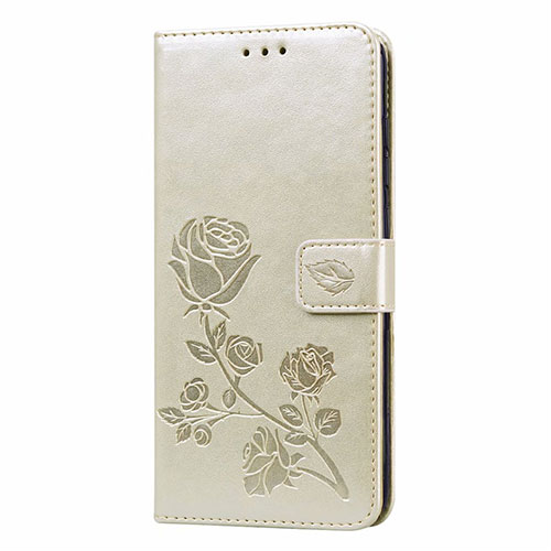 Leather Case Stands Flip Cover T09 Holder for Xiaomi Redmi Note 9 Gold