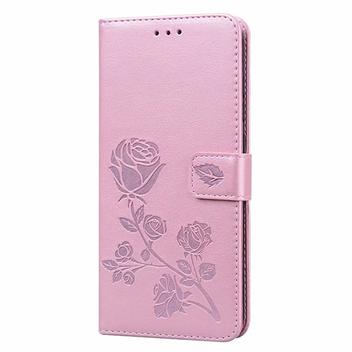 Leather Case Stands Flip Cover T09 Holder for Xiaomi Redmi Note 9 Pink