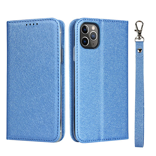 Leather Case Stands Flip Cover T10 Holder for Apple iPhone 11 Pro Blue
